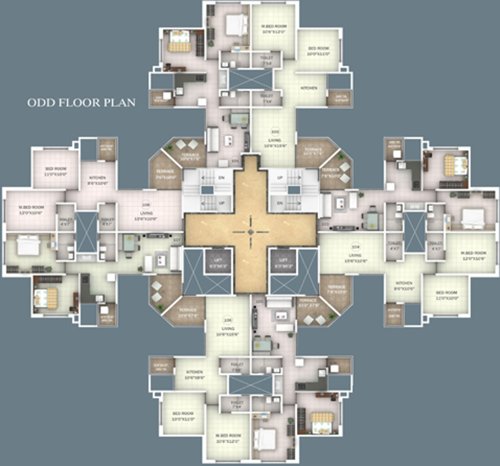 Images for Cluster Plan of Trailokya Meghmalhar Apartment