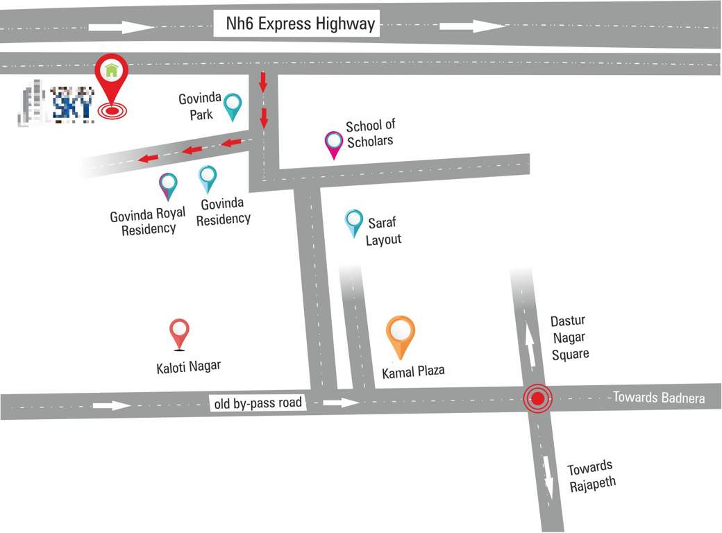 sky Images for Location Plan of Govinda Sky