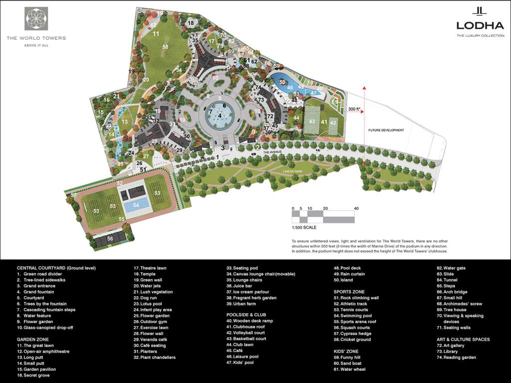 Images for Master Plan of Lodha The World Towers World One Tier III And Trinity