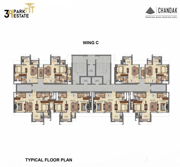  34-park-estate Wing C Typical Cluster Plan