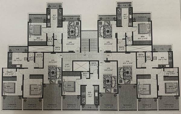  matoshree-park Wing C Cluster Plan for 1st Floor