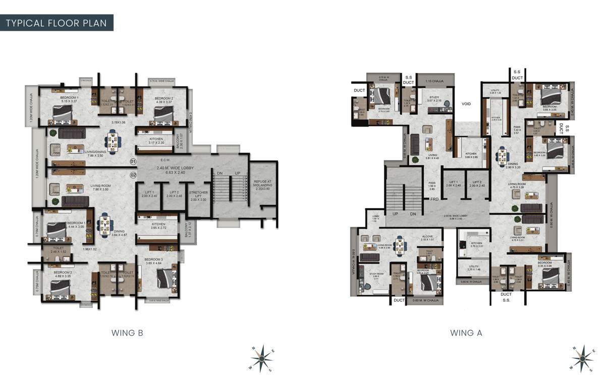  el mejor EL MEJOR Cluster Plan for Typical Floor