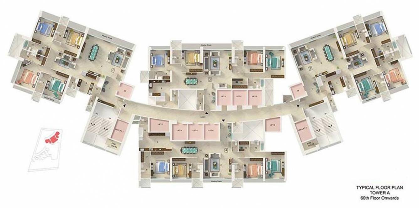 godrej avenue eleven tower a Tower A Cluster Plan