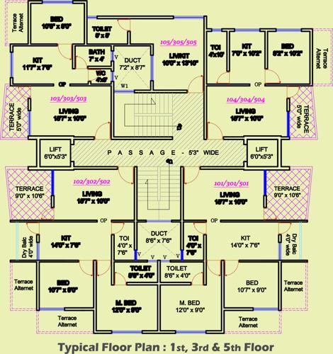 Images for Cluster Plan of OM Kasturi Apartment