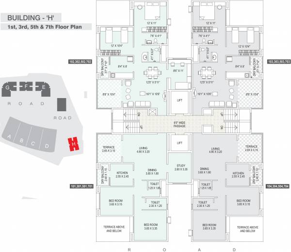 Images for Cluster Plan of Altrack Ziggurat H Building