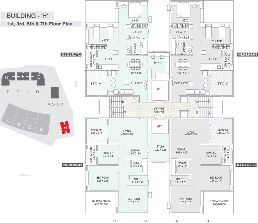 Images for Cluster Plan of Altrack Ziggurat H Building