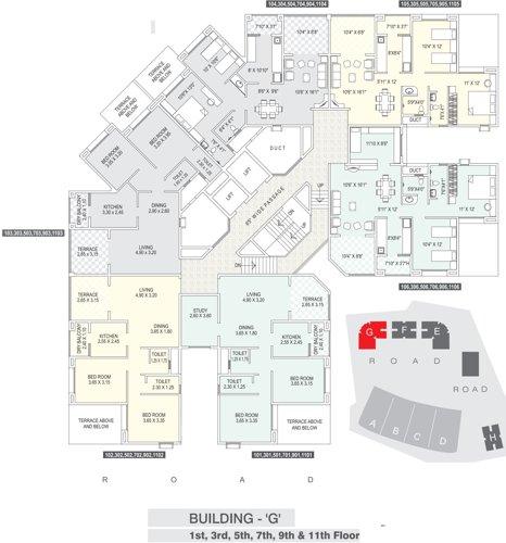 Images for Cluster Plan of Altrack Ziggurat G Building