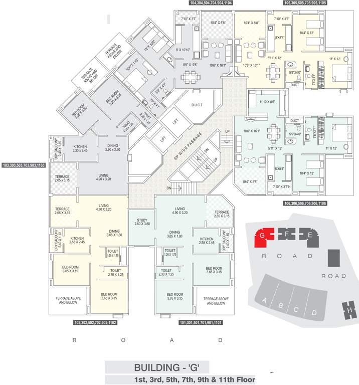Images for Cluster Plan of Altrack Ziggurat G Building