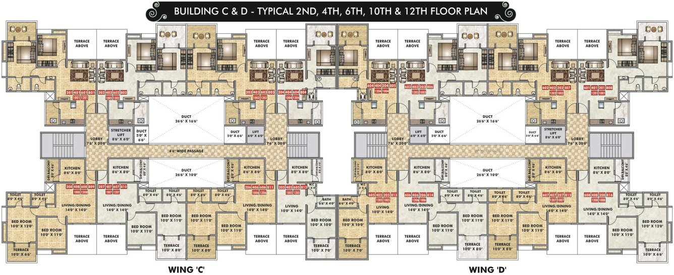 Images for Cluster Plan of ARV Imperia C D And E Building
