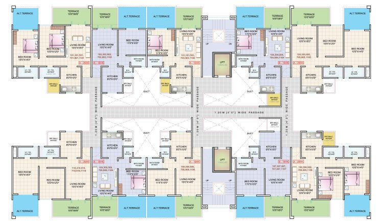  11 park street a wing A Wing Cluster Plan