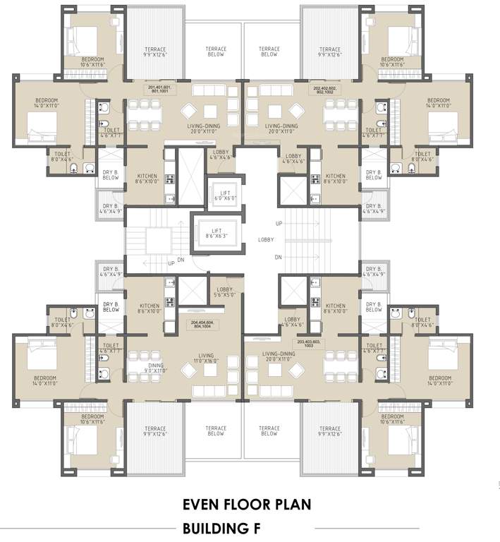 Images for Cluster Plan of Orange Royal Orange County F Wing