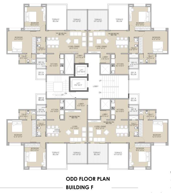 Images for Cluster Plan of Orange Royal Orange County F Wing