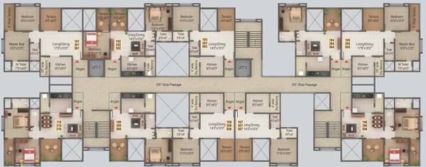  silver-crest-phase-ii-building-b Odd Floor PHASE II BUILDING B Cluster Plan