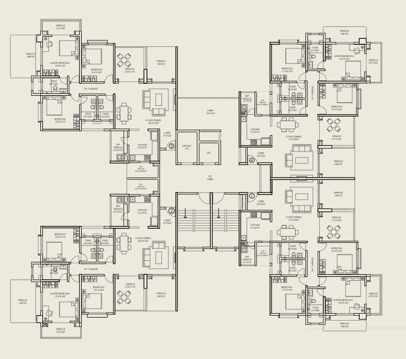  24k sereno building a Building A Even Cluster Plan