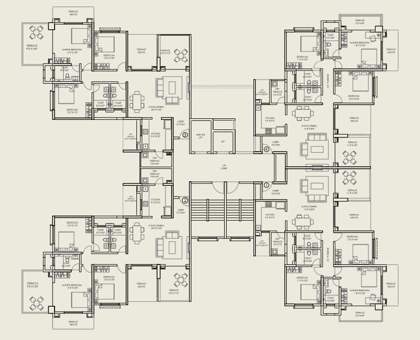  24k sereno building a Building A Odd Cluster Plan 