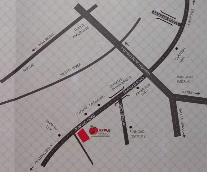  apple regency a and b wing Location Plan