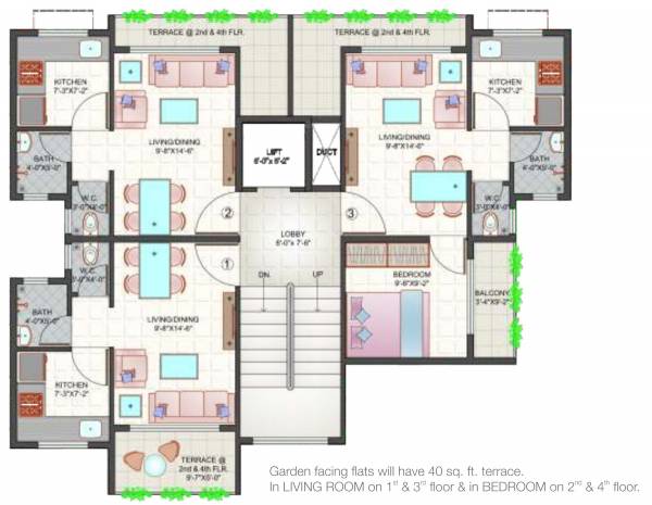  sunrise-residency-a-to-m B Cluster Plan