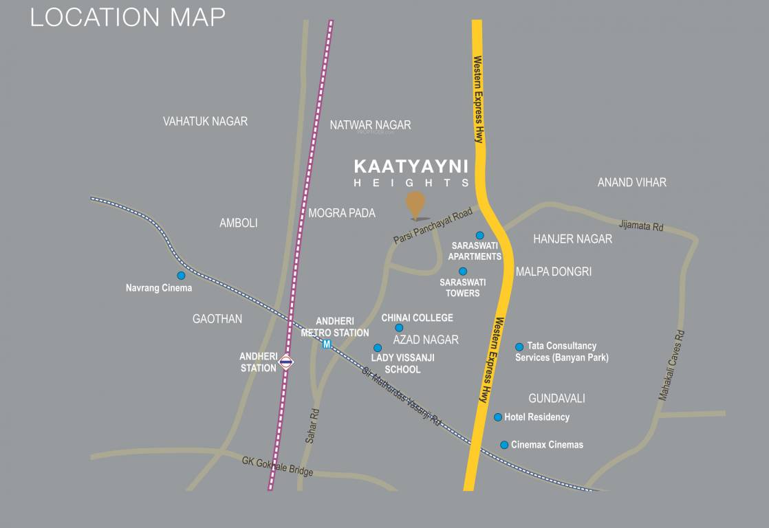  kaatyayni heights phase 1 Location Plan