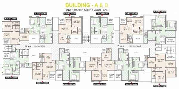  sapphire A And B Even Floor Cluster Plan