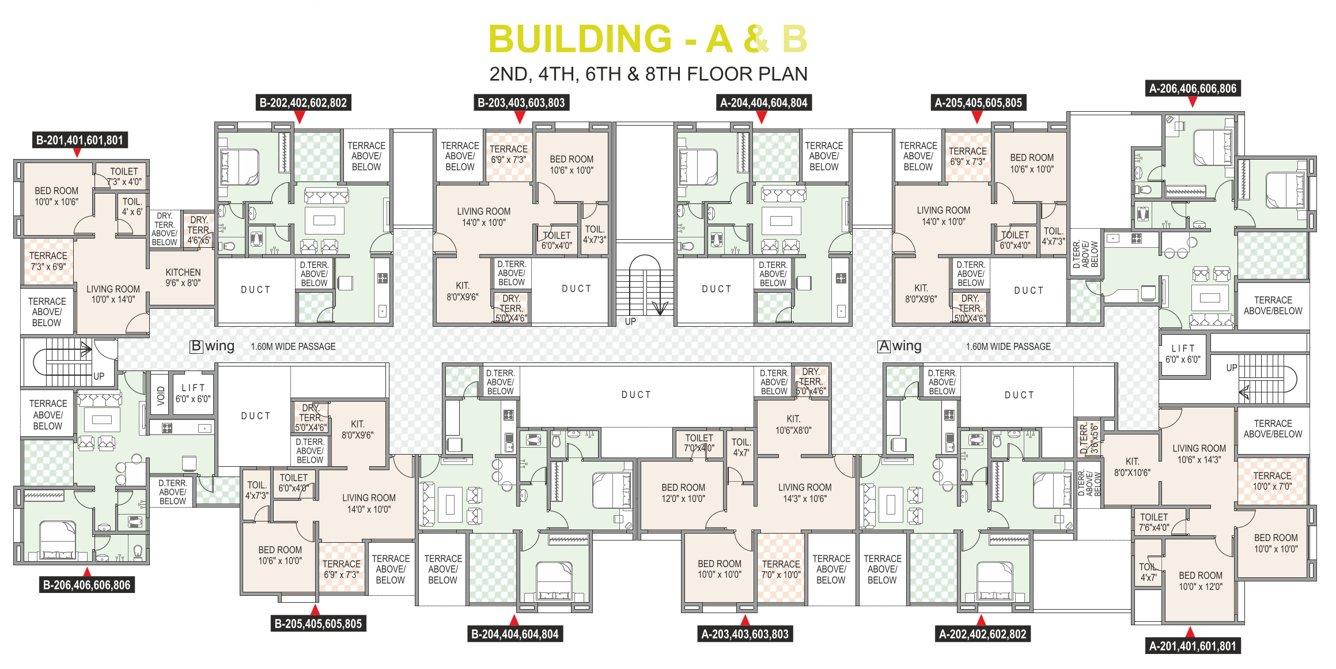  sapphire A And B Even Floor Cluster Plan