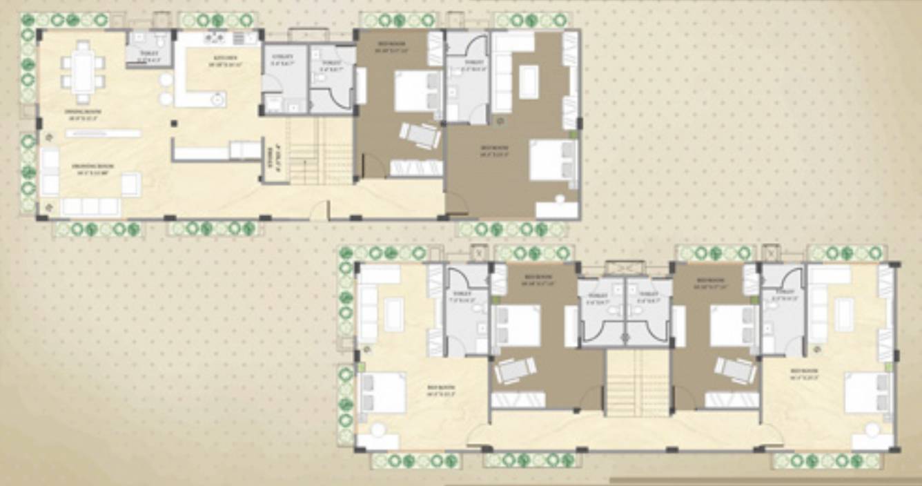 royal serenade 4th And 5th Floor Sector 9 Cluster Plan