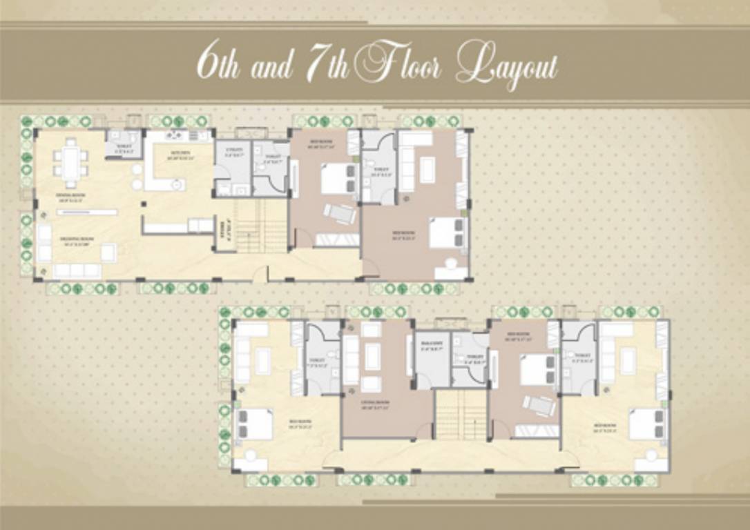  royal serenade 6th And 7th Floor Sector 9 Cluster Plan