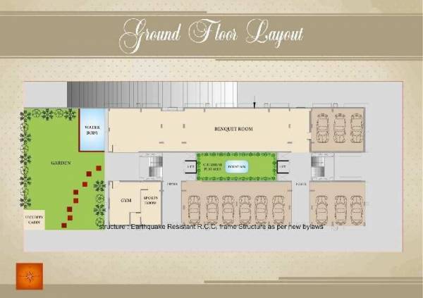  royal-serenade Ground Floor Sector 9 Cluster Plan