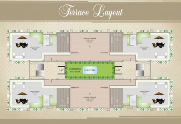  royal-serenade Terrace Floor Sector 9 Cluster Plan