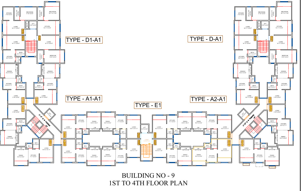 navoday phase 5 BUILDING NO 5 Cluster Plan