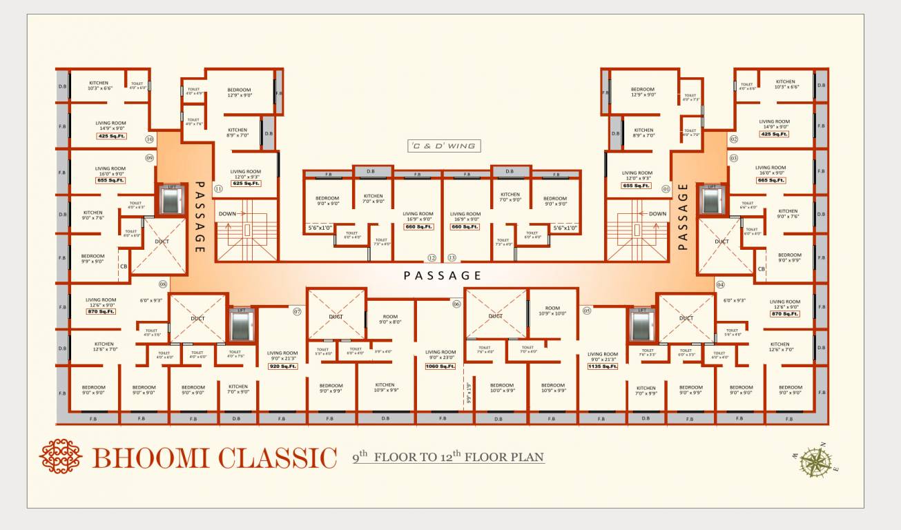  bhoomi classic building no 2 B WING Cluster Plan