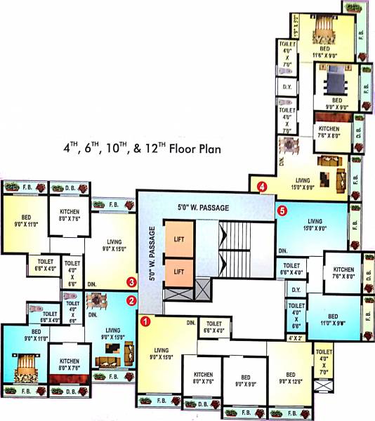 Images for Cluster Plan of Mukti Shantinath Tower