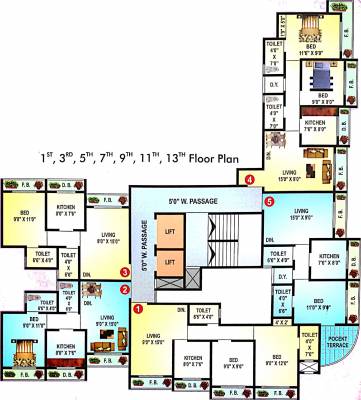 Images for Cluster Plan of Mukti Shantinath Tower