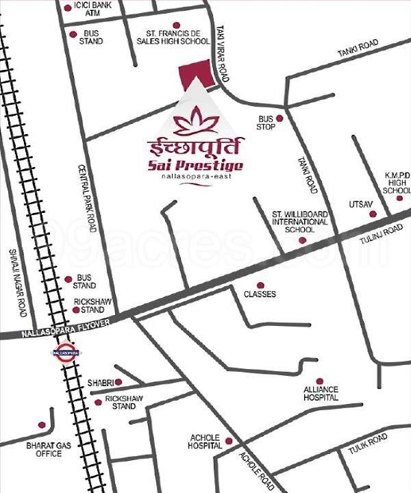  icchapurti sai prestige wing a b and c Location Plan