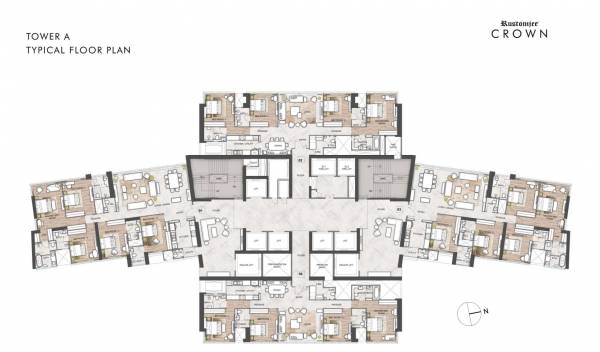 Tower A Typical Cluster Plan crown-phase-1 Tower A Typical Cluster Plan