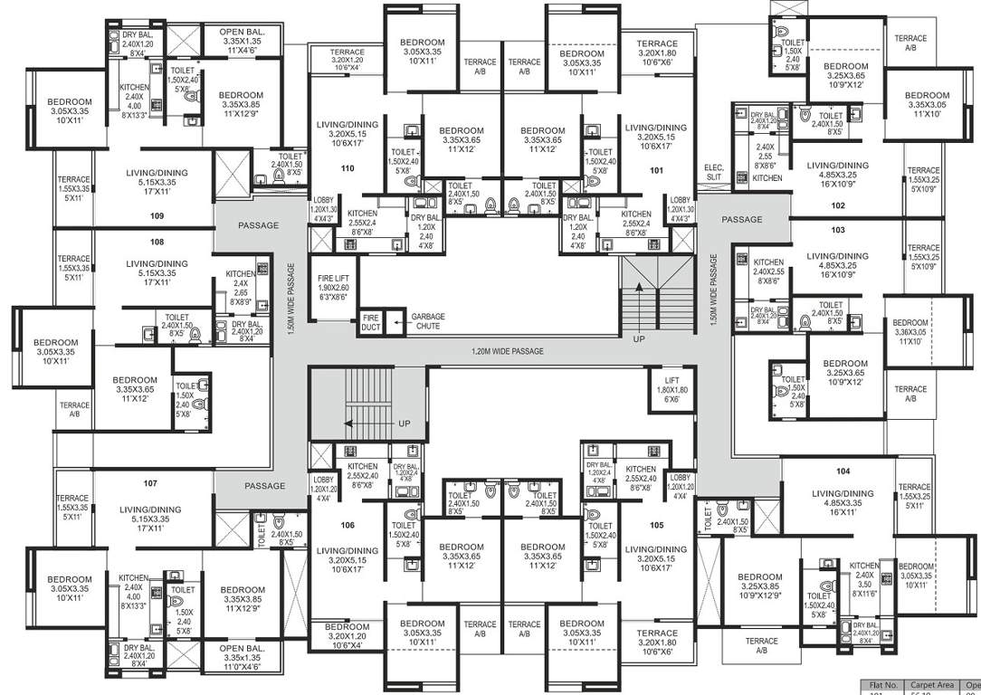  gracia phase 3 c wing Sukhwani Gracia Phase 3 C Wing Cluster Plan for 1st Floor