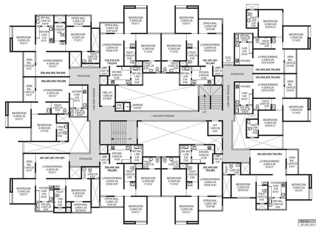  gracia phase 3 c wing Sukhwani Gracia Phase 3 C Wing Cluster Plan For 3rd, 4th, 5th, 7th, 8th Floor