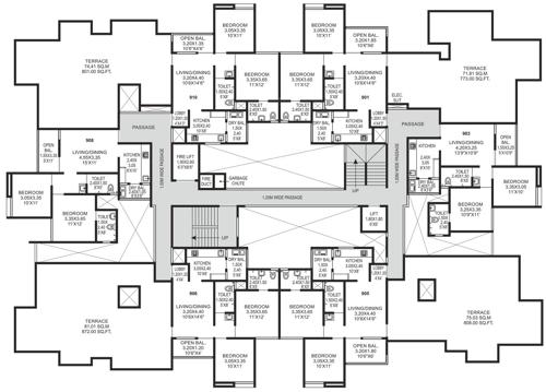  gracia-phase-3-c-wing Sukhwani Gracia Phase-3 C Wing Cluster Plan For 9th Floor