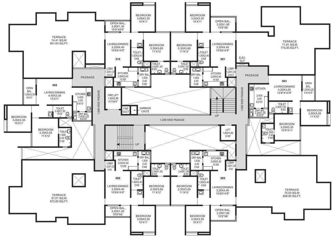  gracia phase 3 c wing Sukhwani Gracia Phase 3 C Wing Cluster Plan For 9th Floor