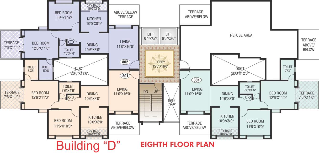 Images for Cluster Plan of Waghere Manikbaug Orchid Building D E F