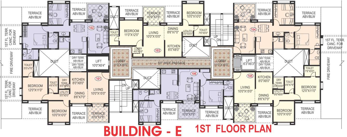 Images for Cluster Plan of Waghere Manikbaug Orchid Building D E F