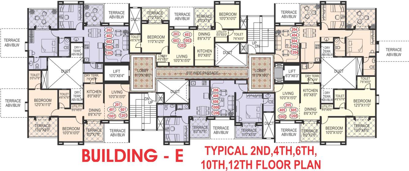 Images for Cluster Plan of Waghere Manikbaug Orchid Building D E F