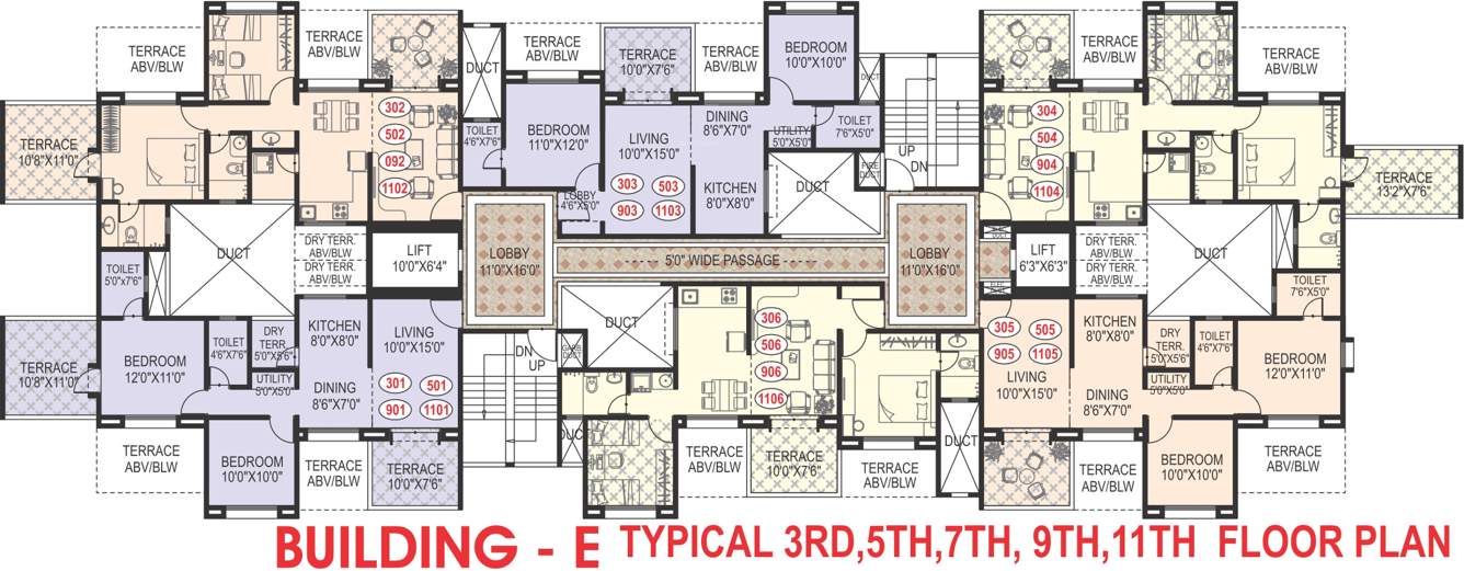 Images for Cluster Plan of Waghere Manikbaug Orchid Building D E F