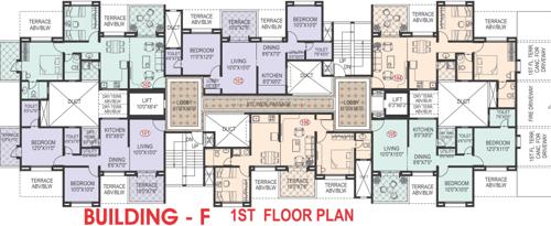 Images for Cluster Plan of Waghere Manikbaug Orchid Building D E F