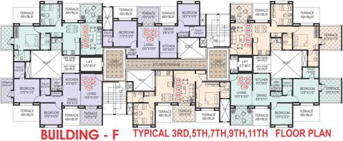 Images for Cluster Plan of Waghere Manikbaug Orchid Building D E F