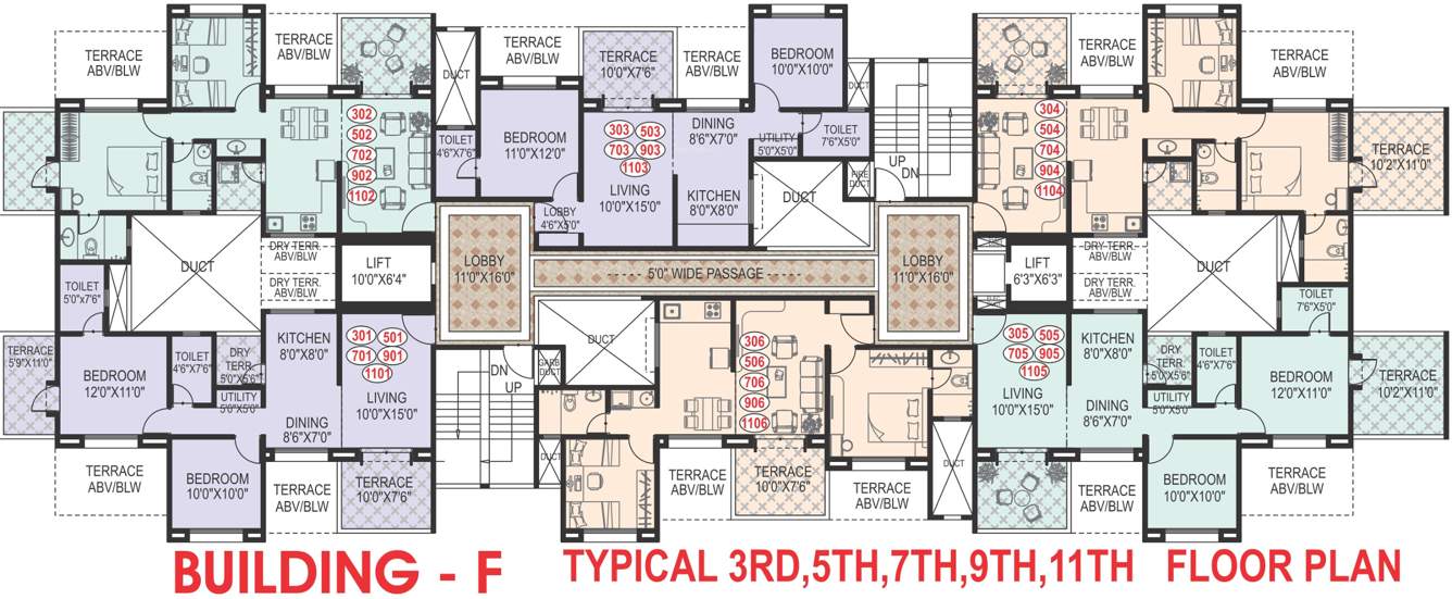 Images for Cluster Plan of Waghere Manikbaug Orchid Building D E F