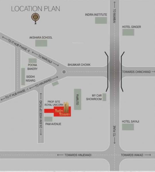  twin-tower-apartment Location Plan