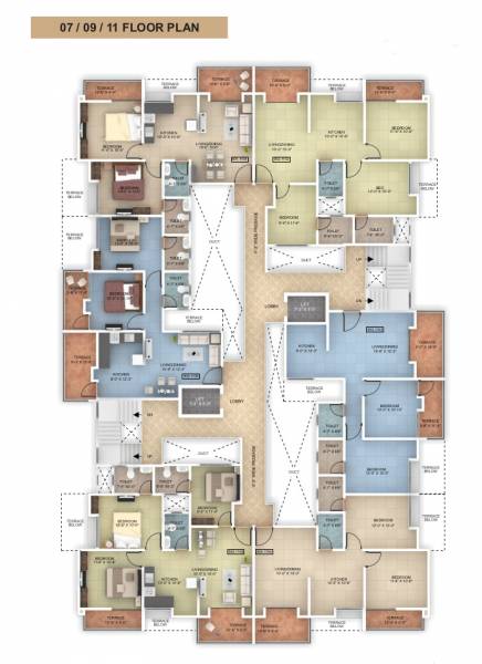  kalash-ganga Wing B 7-9-11 Cluster Plan