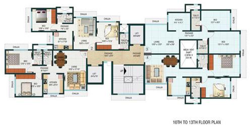 Images for Cluster Plan of Romell Trimurti CHSL Phase I Upto 15th Floor