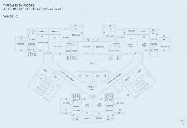  goldcrest-residency-phase-2 Peace Wing C Cluster Plan