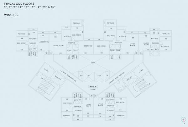  goldcrest-residency-phase-2 Peace Wing C Cluster Plan